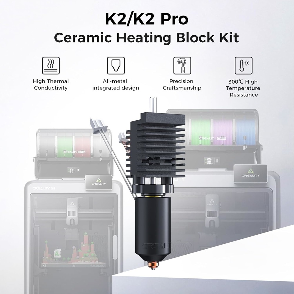 Хотэнд (hotend) для Creality K2, K2 Pro Quick-swap керамический — изображение 6