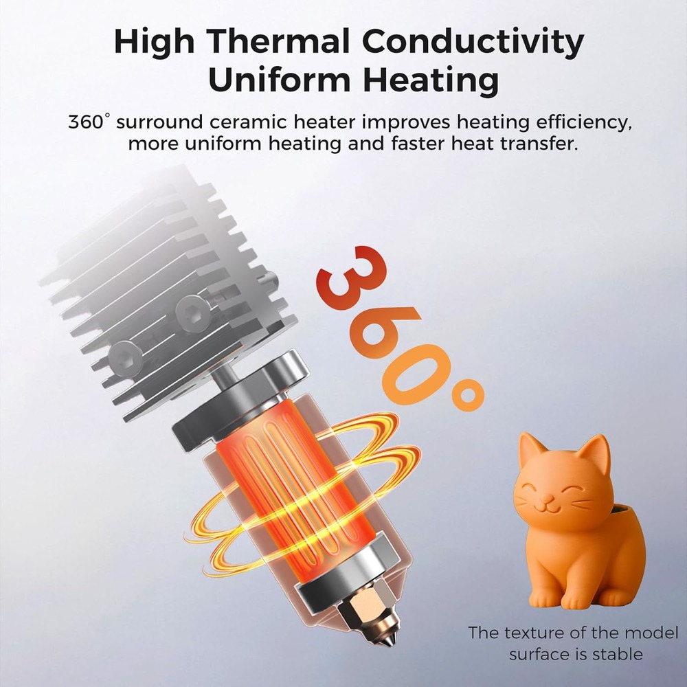 Хотэнд (hotend) для Creality K2, K2 Pro Quick-swap керамический — изображение 7