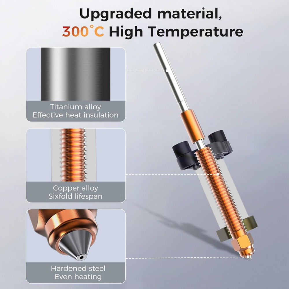Хотэнд (hotend) для Creality K2, K2 Pro Quick-swap керамический — изображение 9