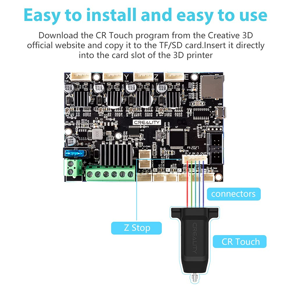 Cr touch ender. Creality CR Touch pinout. CR Touch установка. 3d Touch подключение Ender 3 v2. CR Touch Размеры.