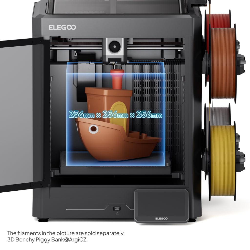 Рабочая область Elegoo Centauri Carbon 2 Combo 256 × 256 × 256 мм